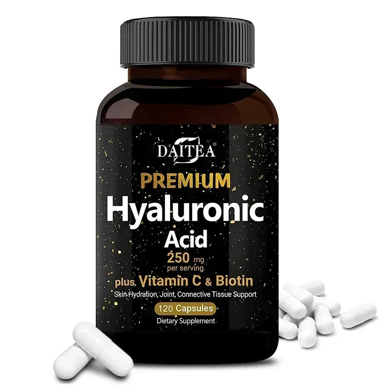 Premium Hyaluronic Acid  Supplement | Contains Vitamin C and Biotin, Skin Moisturizing, Maintain Joint Health, Promote Hair Growth