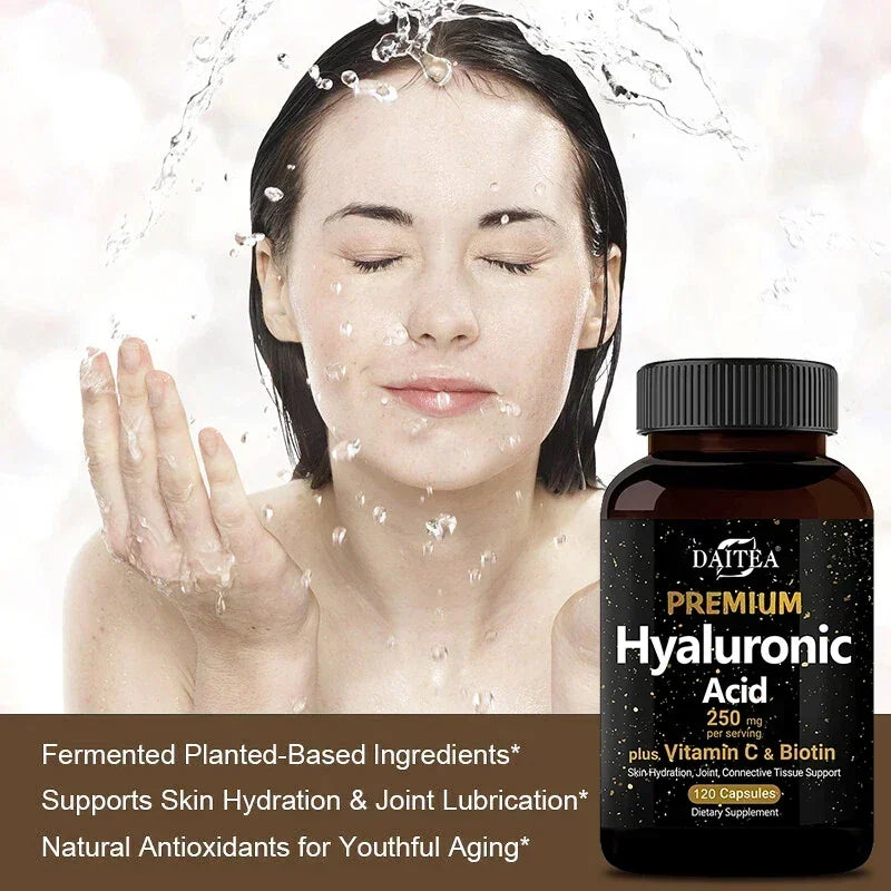 Premium Hyaluronic Acid  Supplement | Contains Vitamin C and Biotin, Skin Moisturizing, Maintain Joint Health, Promote Hair Growth